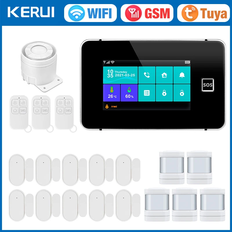 Home Security Equipment - KERUI G60B WIFI GSM 警報システム 4.3
