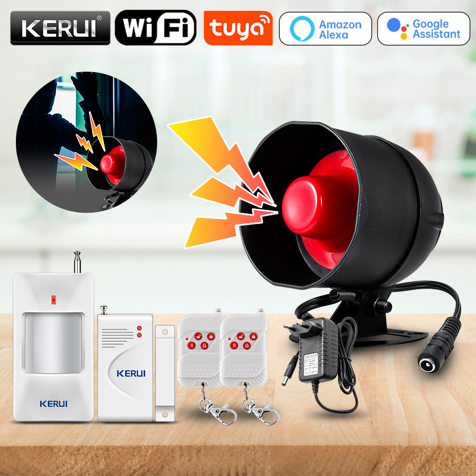 Home Security System Installation - KERUI Tuya スマート WIFI ワイヤレスセキュリティ警報システムサイレンガレージ 433Mhz