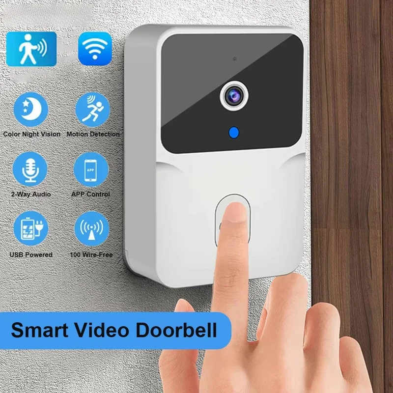 Home Security System Installation - スマートホーム WiFi ビデオドアベル ワイヤレス電話 双方向インターホンシステム IR