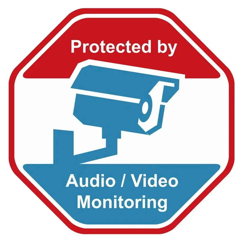 Home Security Cameras - パーソナリティ監視カメラ警告カード紙監視カメラ警告カードステッカースクラッチデコレーション、15cm