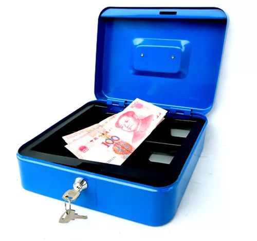 Home Security Key Box - 小型で安全な携帯用金庫、家庭用コンパクト現金保管庫、鍵と暗証番号ロック付き