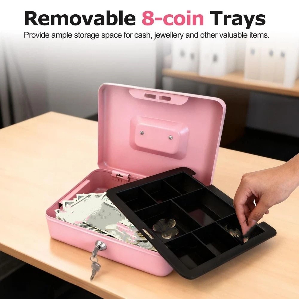 Home Security Key Box - セキュリティボックス ミニサイズ ポータブルキーセーフ キー付き キーロック式 コインボックス