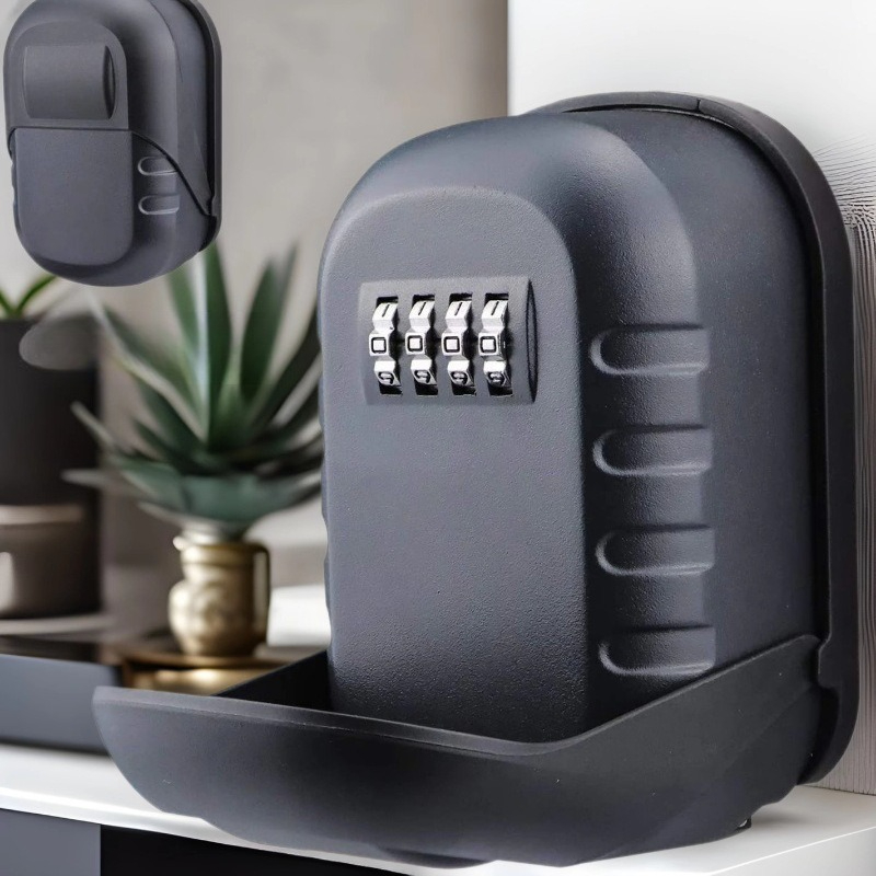 壁掛け金属製キーボックス屋外パスワードロック安全な盗難防止キ - Home Security Key Box のレビューと価格