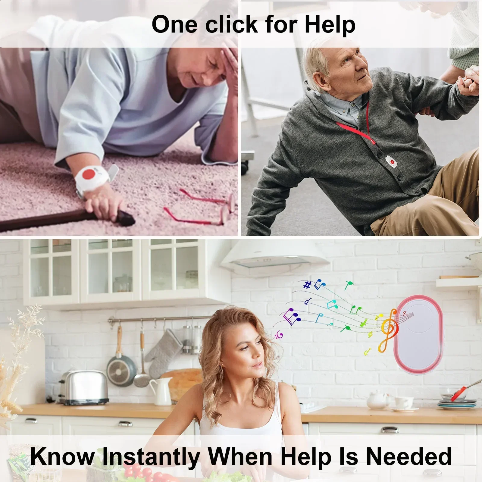 Topvico ワイヤレス介護者用ポケットベル SOS 緊急 - Home Security Equipment のレビューと価格
