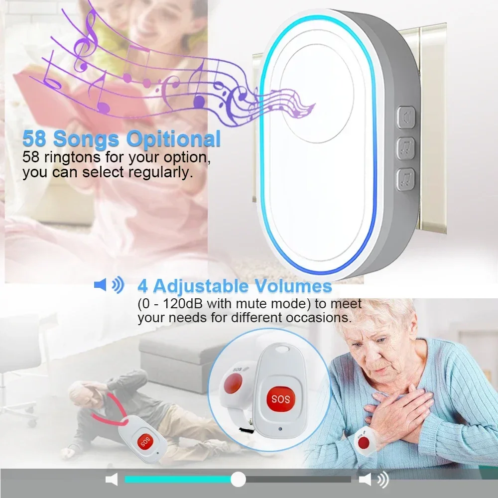 Topvico ワイヤレス介護者用ポケットベル SOS 緊急 - Home Security Equipment のレビューと価格