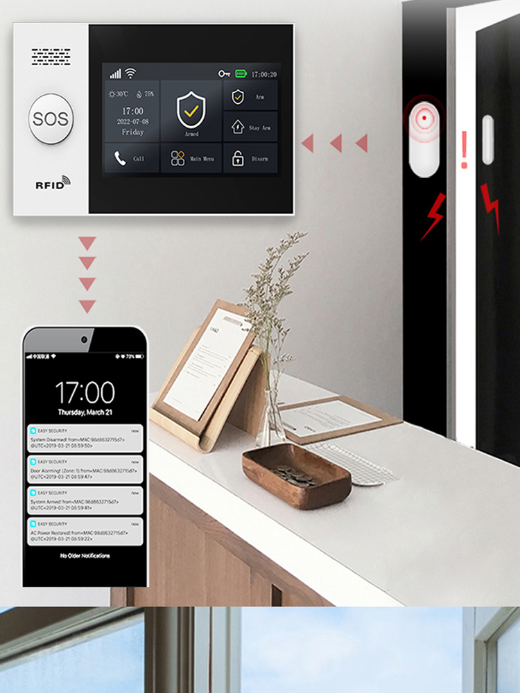 PGST107 4G Tuyaスマートホームアラーム、WiF - Home Security Equipment のレビューと価格