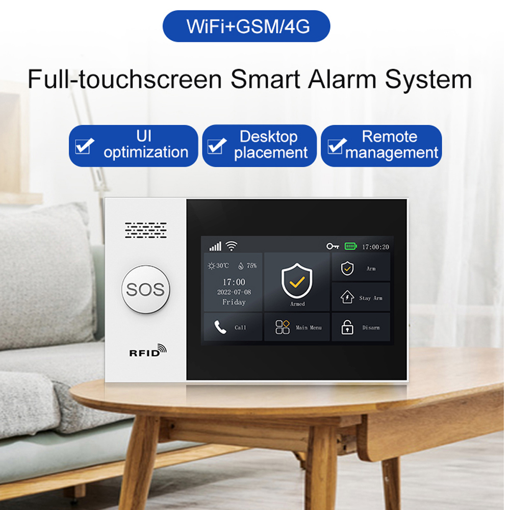 PGST107 4G Tuyaスマートホームアラーム、WiF - Home Security Equipment のレビューと価格