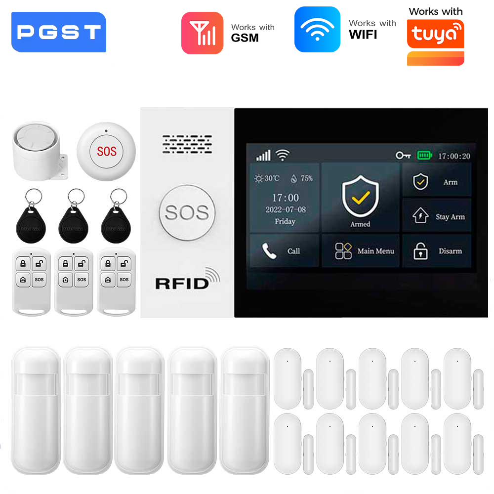 2.4G WIFIスマートGSMアラームシステム、TUYAス - Home Security System Installation のレビューと価格