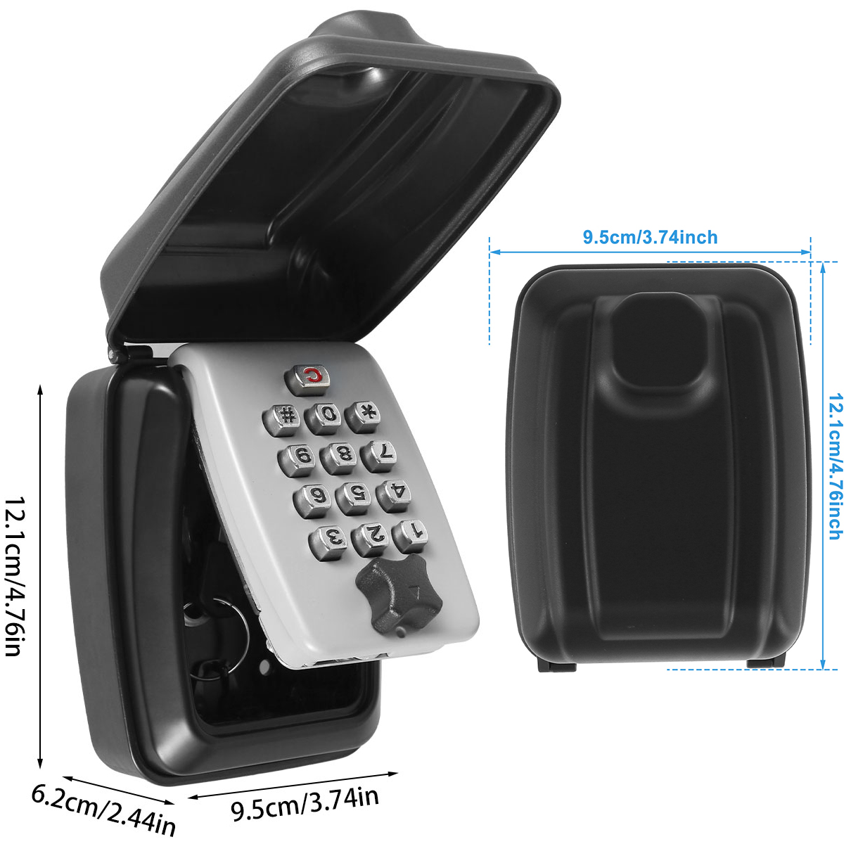 キーロックボックス 壁掛け秘密コード セキュリティキー金庫  - Home Security Key Box のレビューと価格