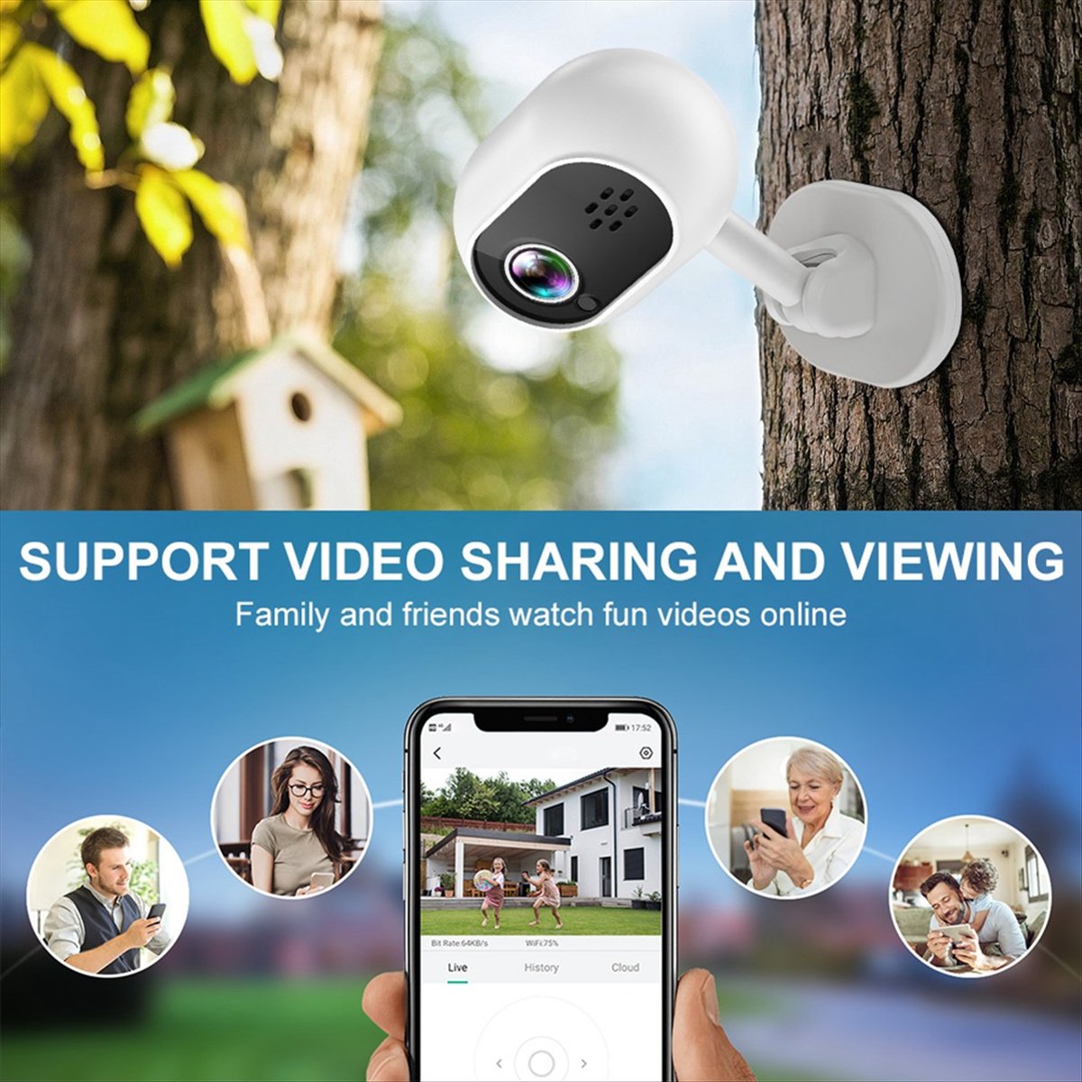 A4 1080P スマートミニ Wifi IP カメラ屋内ワ - Home Security Indoor Cameras のレビューと価格