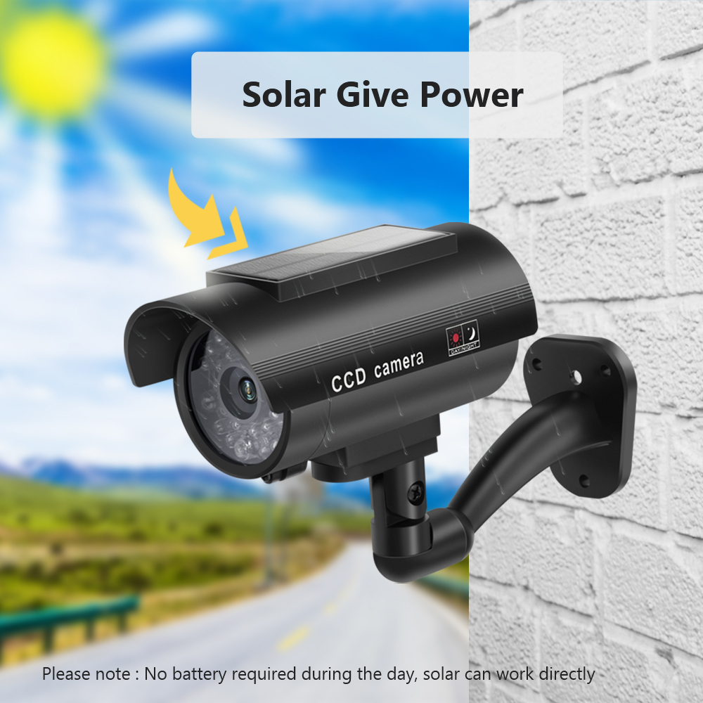 太陽電池パネルシミュレーション監視カメラ、屋外ダミーカメラ、 - Home Security Indoor Cameras のレビューと価格