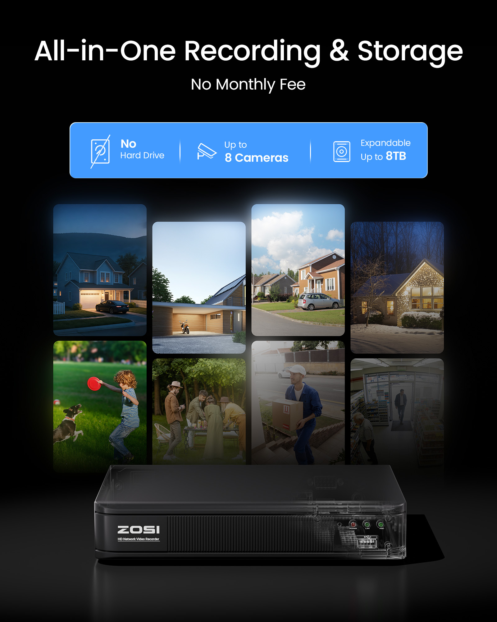 ZOSI 3K Lite 有線CCTVセキュリティカメラシス - Home Security Indoor Cameras のレビューと価格