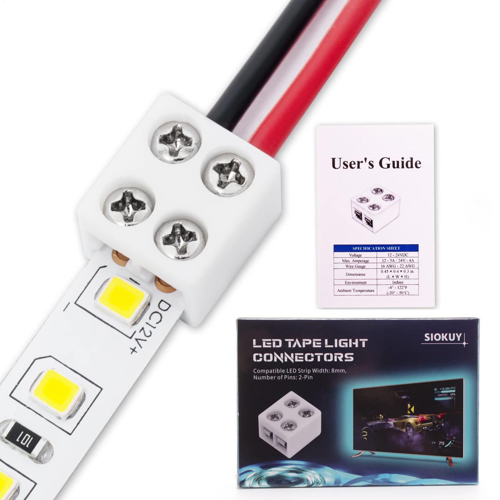 LED ストリップ コネクタ 8mm はんだ不要のストリップ - Home Security Providers のレビューと価格