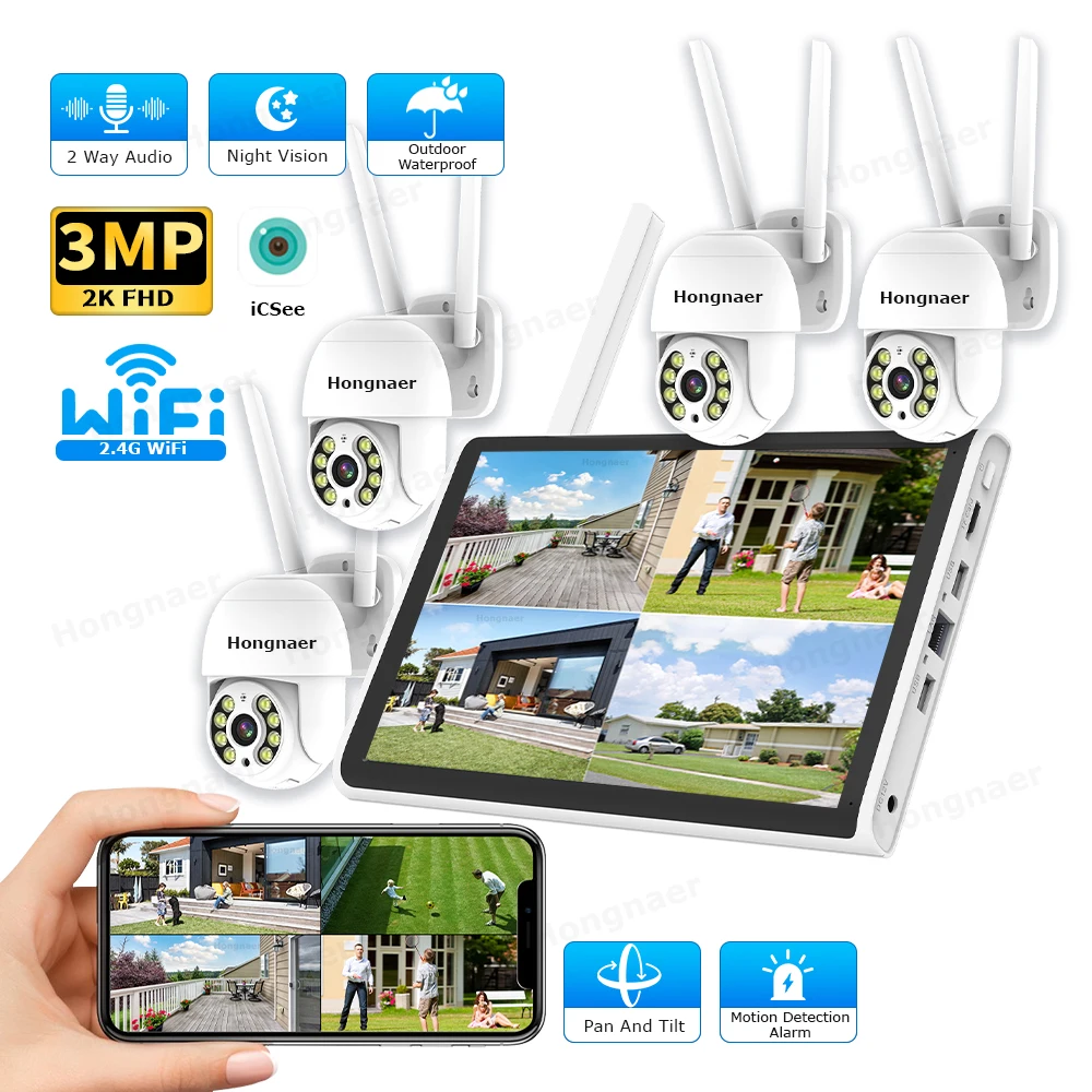 2026年 ホンナール 3MP 4チャンネル WiFi ホー - Home Security Cameras のレビューと価格