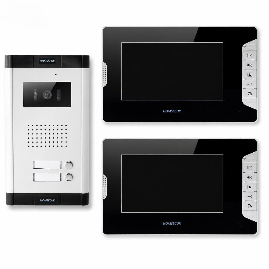 4線式2世帯用ビデオドアホンインターホンシステム、7インチモ - Home Security Indoor Cameras のレビューと価格