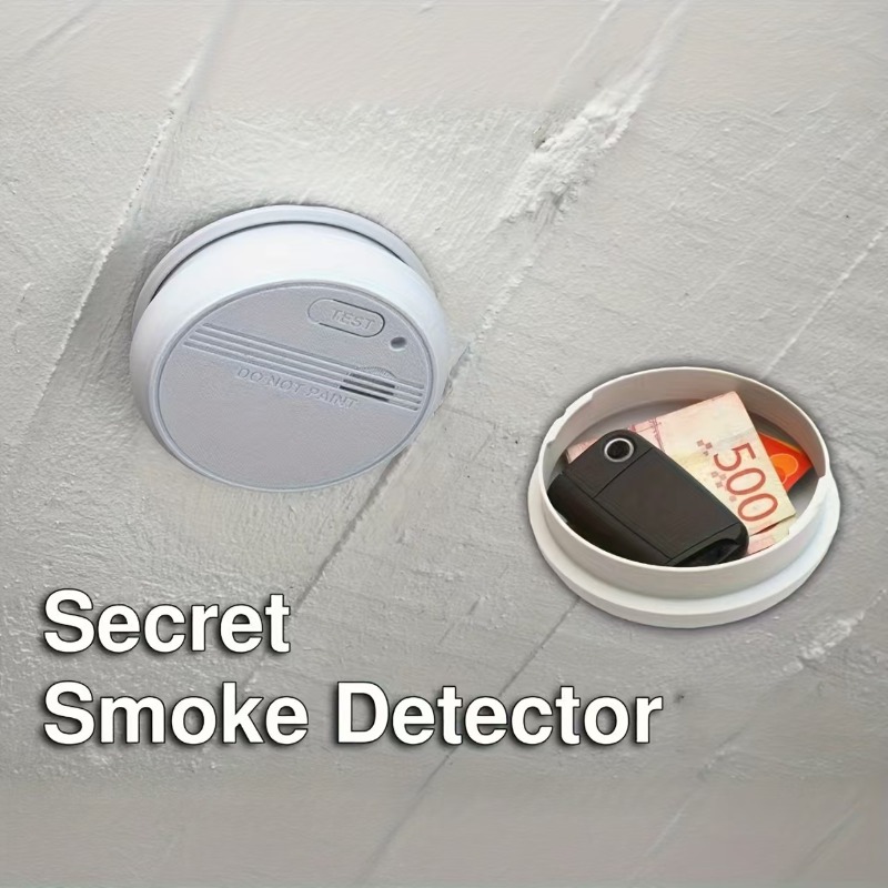 リアルな煙感知器を模した隠し金庫収納ボックス、鍵、現金、ジュ - Home Security Key Box のレビューと価格