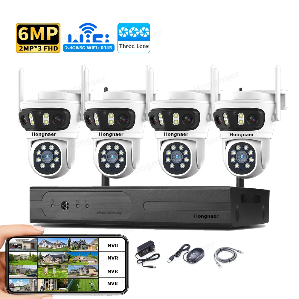 2026年 ホンナール 6MP 4CH 3レンズ 2.4G  - Home Security Cameras のレビューと価格