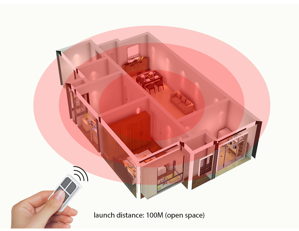 RC531 ワイヤレスポータブルリモコン 4ボタンキーチェー - Home Security System Installation のレビューと価格