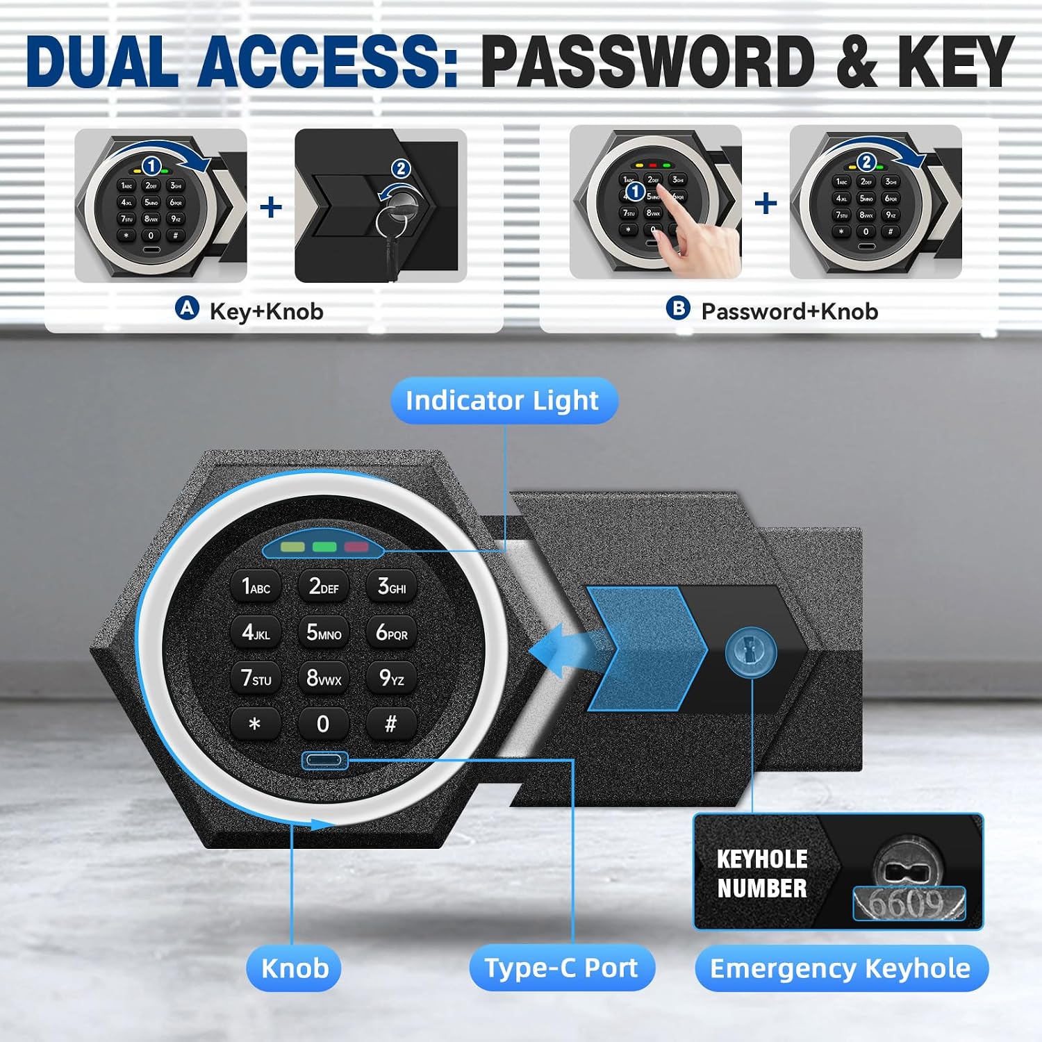 耐火性家庭用金庫-スチール製デジタルコンビネーションロックセ - Home Security Key Box のレビューと価格
