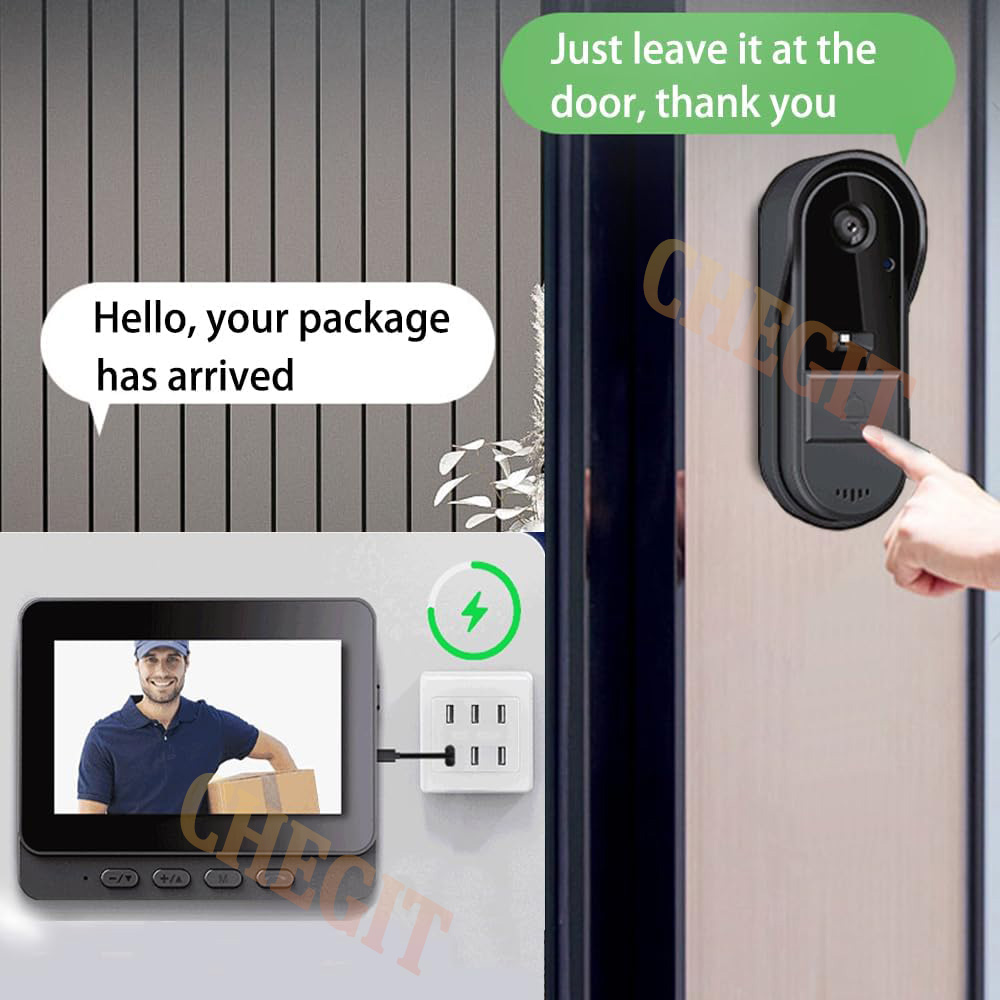 ワイヤレス Wifi ドアベルカメラ 1080P ビデオイン - Home Security Indoor Cameras のレビューと価格