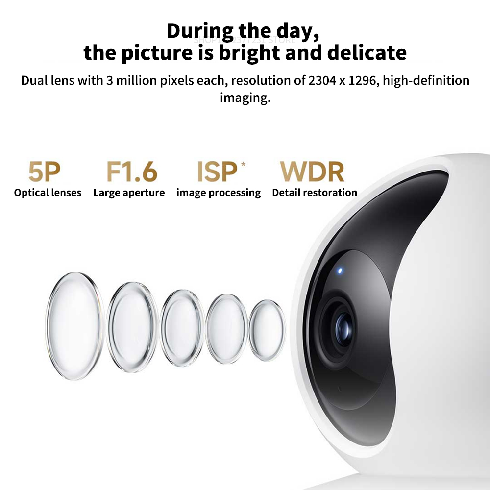 XiaomiスマートカメラC300デュアルレンズPTZ 36 - Home Security Camera Xiaomi Mi 360 のレビューと価格