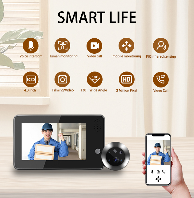 4.3インチTuya Smartlife WiFiドアベルビ - Home Security Indoor Cameras のレビューと価格