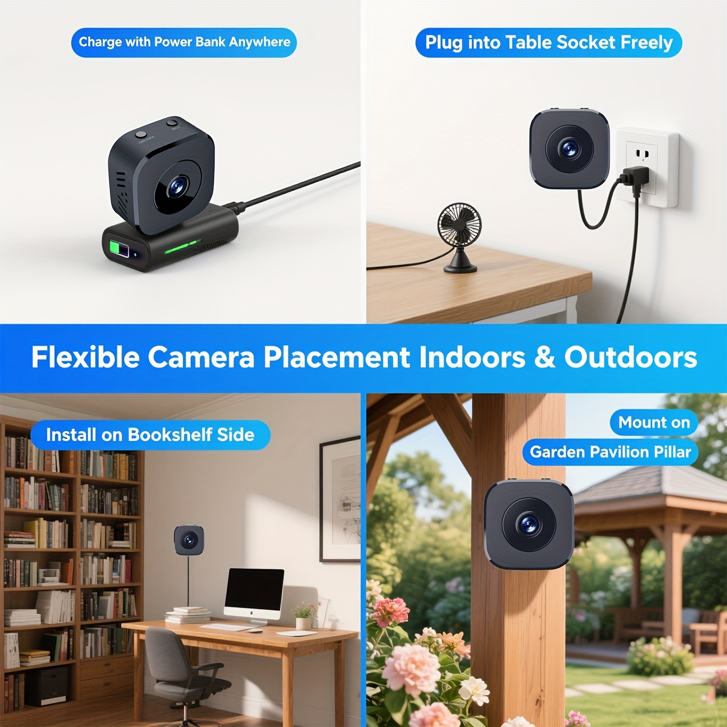 1080P HD ミニ WiFi カメラ屋内安全セキュリティ - Home Security Cameras のレビューと価格