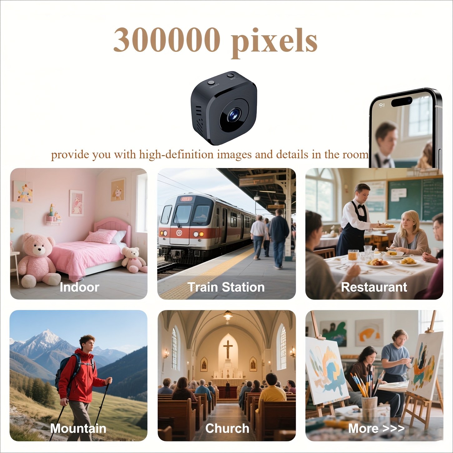 1080P HD ミニ WiFi カメラ屋内安全セキュリティ - Home Security Cameras のレビューと価格