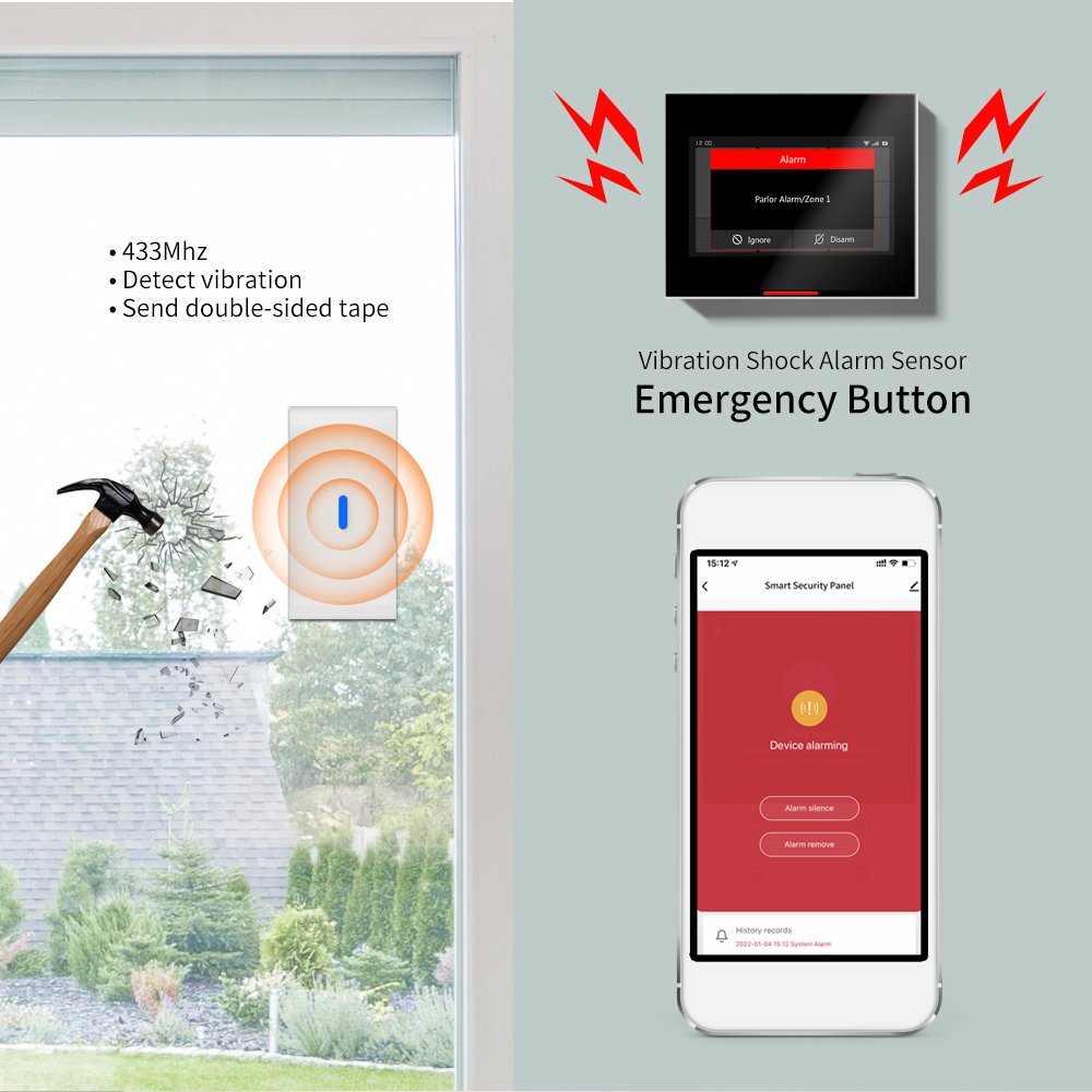 Staniot 433MHz EV1527 ワイヤレス振動ガ - Home Security Tools のレビューと価格