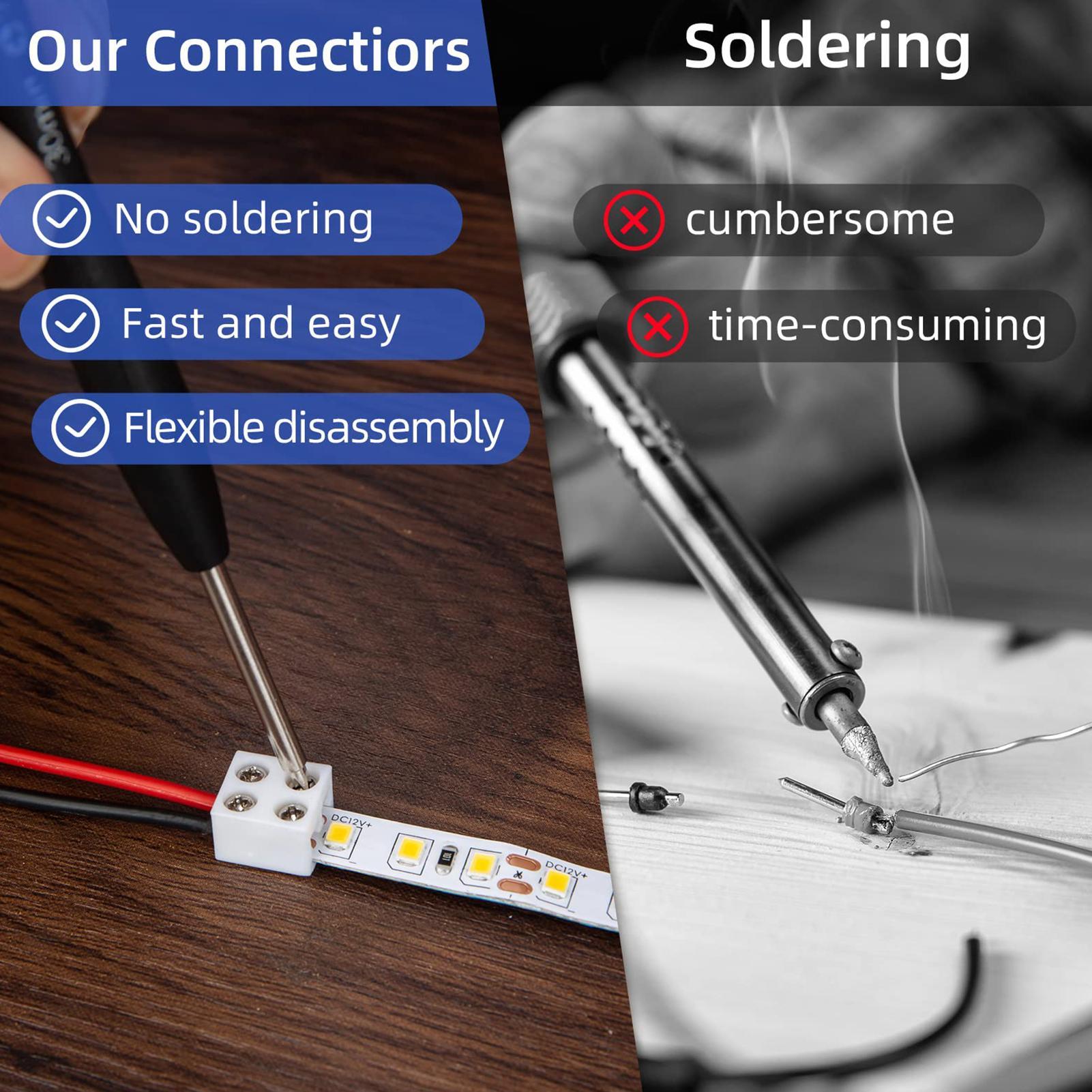 LEDストリップコネクタ 8mm ソルダーレス ストリップラ - Home Security Providers のレビューと価格