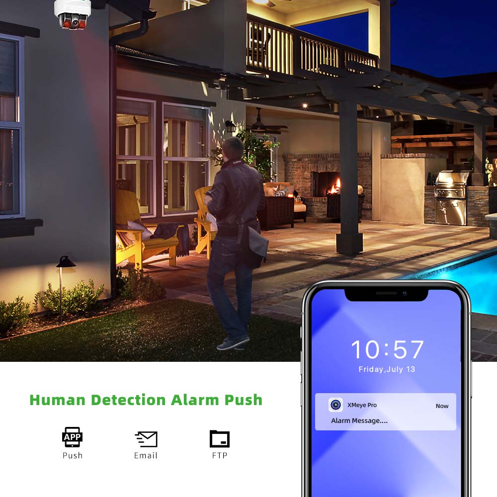 C GC PB 4MP POE IPカメラ、内蔵マイク、モー - Home Security Cameras のレビューと価格