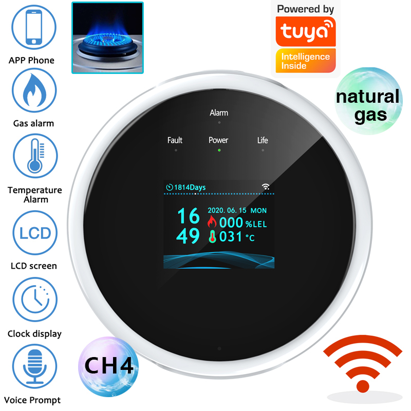 2.4G WiFi ガス警報センサー可燃性ガス検知器は Tu - Home Security Equipment のレビューと価格