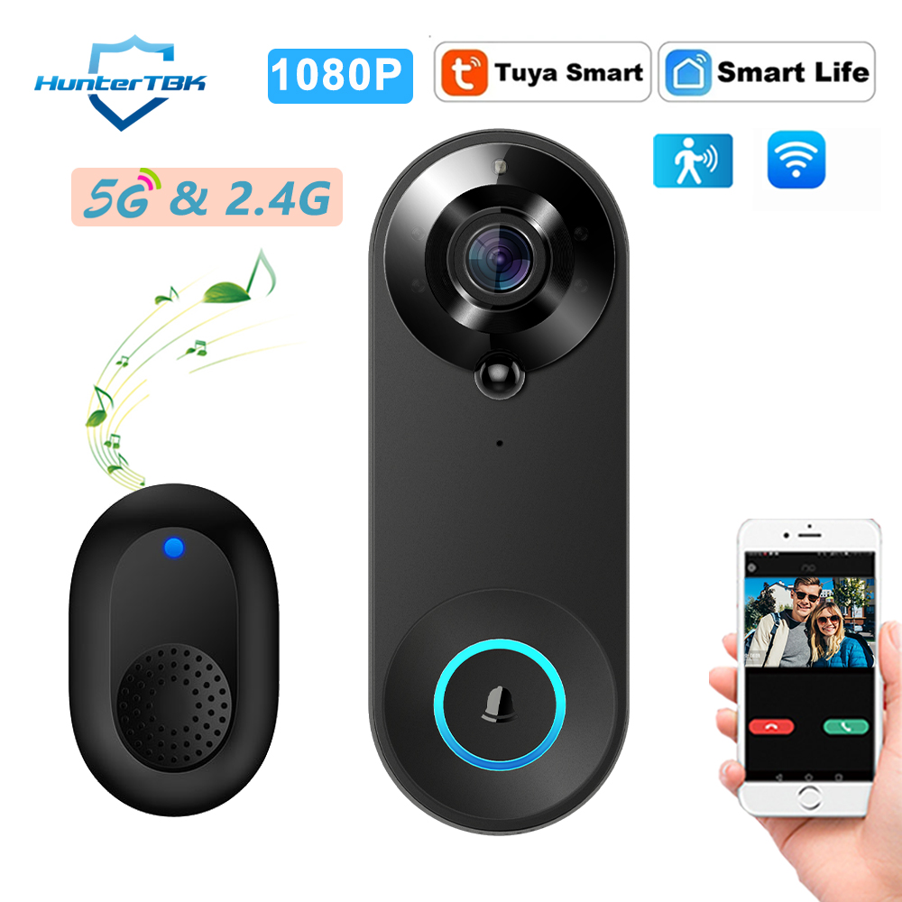 5G 2.4G WiFi ビデオドアベル 1080P ワイヤ - Home Security Indoor Cameras のレビューと価格