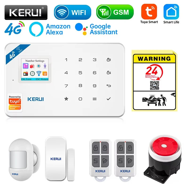 KERUI セキュリティ警報システムキット W184 4G  - Home Security System Installation のレビューと価格