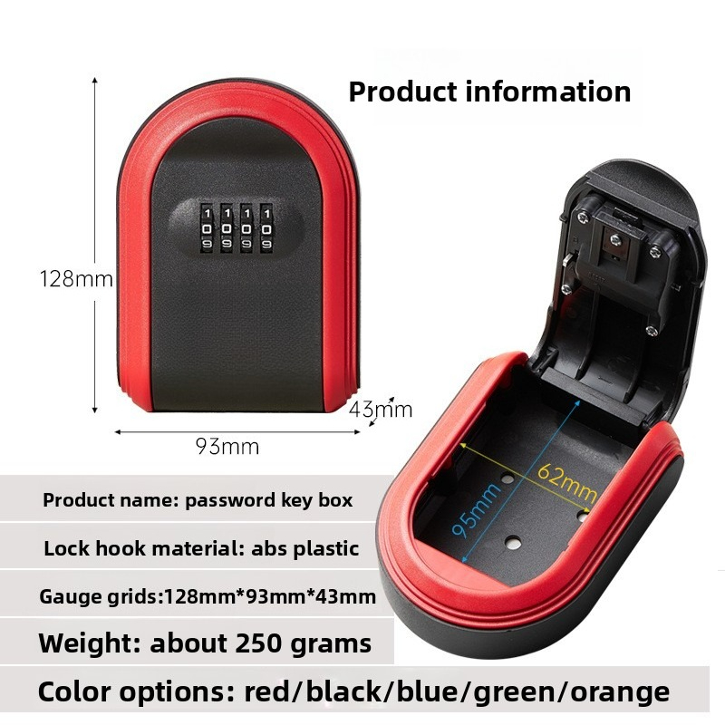 パスワードロック付きプラスチックキーボックス 家庭用ドア用安 - Home Security Key Box のレビューと価格