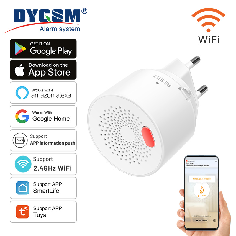 Tuya-インテリジェント家庭用ガスセンサー,不燃性,ガス漏 - Home Security Tools のレビューと価格
