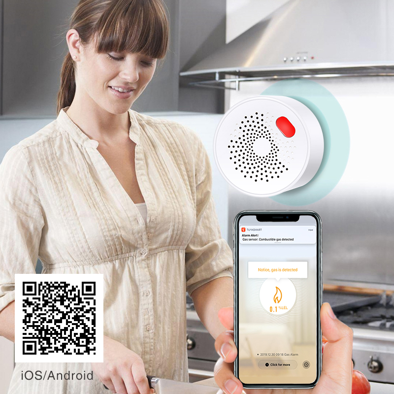 Tuya-インテリジェント家庭用ガスセンサー,不燃性,ガス漏 - Home Security Tools のレビューと価格