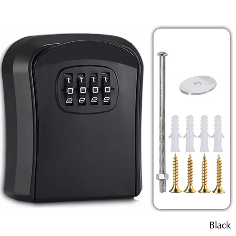 壁掛け式キーロックボックス 4桁ダイヤル式セキュリティロック - Home Security Key Box のレビューと価格