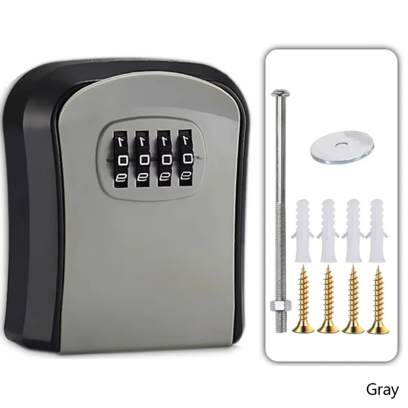 壁掛け式キーロックボックス 4桁ダイヤル式セキュリティロック - Home Security Key Box のレビューと価格